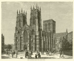 York Minster von Südwesten (Gravur) von English School