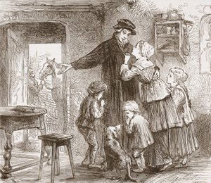 Zwingle zieht in den Krieg, Illustration aus Die Geschichte des Protestantismus von James Aitken Wylie, veröffentlicht 1878 von English School