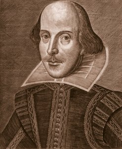 Porträt von William Shakespeare, gestochen von Martin Droeshout, 1623 von English School English School