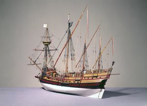 Modell einer portugiesischen Karavelle, ca. 1535