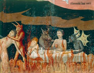 Dämonen und Verdammte in der Hölle (Detail)