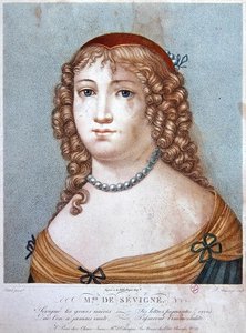 Porträt von Madame de Sevigne, frühes 19. Jahrhundert von Ennemond Alexandre (after) Petitot