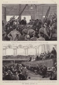 Szenen aus dem britischen Wahlkampf von 1892 (Lithografie) von Enoch Ward