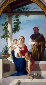 Heilige Familie, von Enrico Pollastrini (1817-1876), Heiligtum der Madonna della Stella, Montefalco, Umbrien, Italien