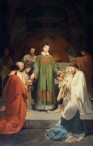Almosen des heiligen Laurentius von Enrico Pollastrini