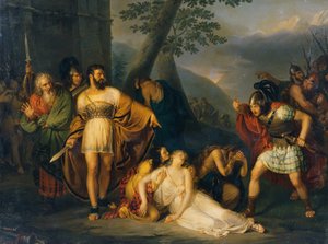 König Starno zeigt Fingal seine tote Tochter von Enrico Scuri