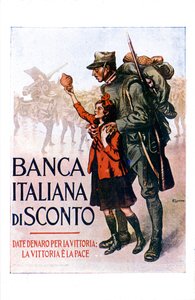 Erster Weltkrieg: Italienisches Plakat zur Förderung eines nationalen Kredits von Enrico della Lionne