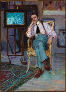 Porträt des Malers Antonio Discovolo, 1903 von Enrico della Lionne