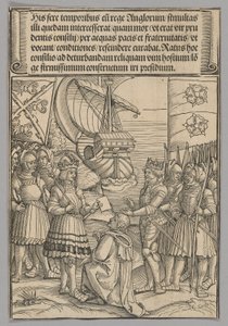 Maximilian und Heinrich VII. von England, Tafel 11 aus Historische Szenen aus dem Leben von Kaiser Maximilian I. aus dem Triumphbogen von Erhard Schon
