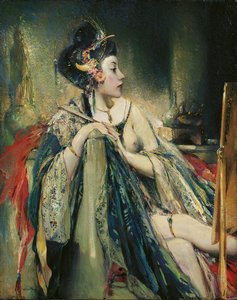 Eine exotische Frau bei ihrer Toilette von Eric Pape