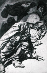 Der Sturm, Illustration aus einem Druckfolio veröffentlicht in Leipzig von Erich Erler