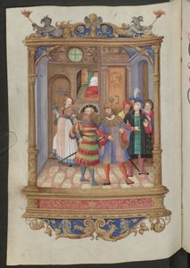 Ganzseitig: Farbige ganzseitige Abbildung mit architektonischem Rahmen von Erich Lessing