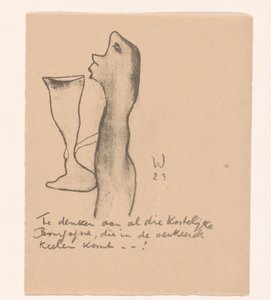 Figur mit großem Weinglas von Erich Wichmann
