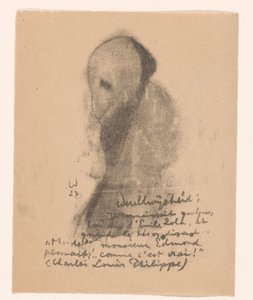 Abstrahierte Figur mit Bart von Erich Wichmann