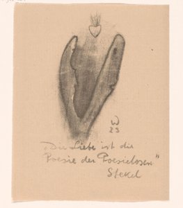 Zwei abstrahierte Köpfe und ein heiliges Herz von Erich Wichmann