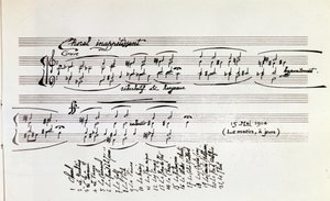 Detail der Partitur von Sports und Unterhaltung von Erik Satie von Erik Satie
