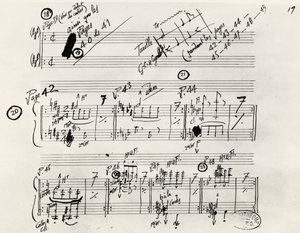 Handschriftliches Manuskript von Parade