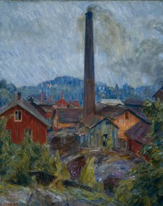 Fabrikgebäude in Lysaker von Erik Theodor Werenskiold