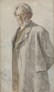 Porträt von Henrik Ibsen 1828-1906, 1895 von Erik Theodor Werenskiold