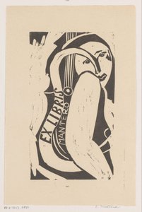 Ex Libris von Gianni Mantero von Erna Levy Friedländer