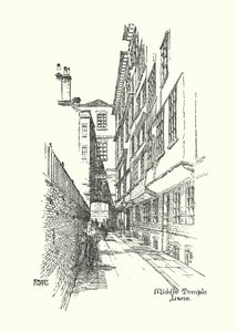 Altes London: Middle Temple Lane von Ernest (after) Coffin