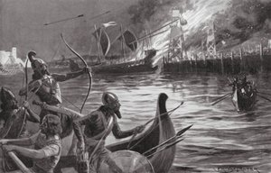 Belagerung von Tyros durch Alexander den Großen von Ernest (after) Prater