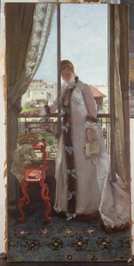 Frau an einem offenen Fenster, 1875