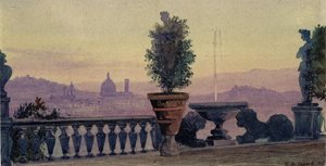 Ein Blick auf Florenz von den umliegenden Hügeln, 1904 von Ernest Arthur Rowe