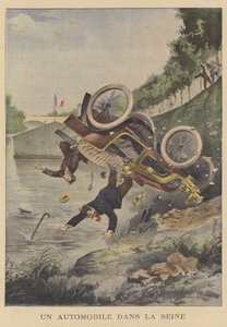 Ein Auto stürzt in die Seine