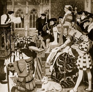 Latimer predigt vor Edward VI., Illustration aus 