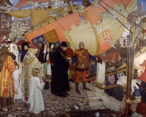 Die Abreise von John und Sebastian Cabot auf ihrer ersten Entdeckungsreise