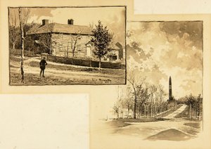 Haus/Monument im Wald