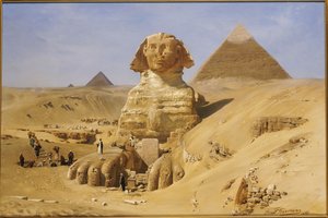 Ausgrabung der Sphinx, 1887