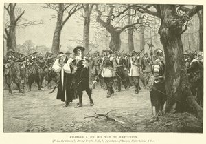 Karl I. auf dem Weg zur Hinrichtung
