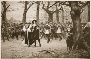 Karl I. auf dem Weg zur Hinrichtung, Illustration aus 