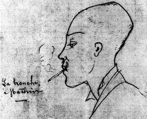 Das Gesicht hat etwas, Porträt von Arthur Rimbaud von Ernest Delahaye aus dem Jahr 1875.