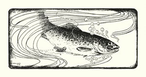Lachs am Haken von Ernest Edward Briggs