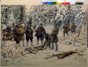 Nach einer erfolgreichen Jagd von Ernest Ernestovich Lissner