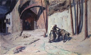 Die Flucht nach Ägypten oder, Joseph belädt seinen Esel, 1894