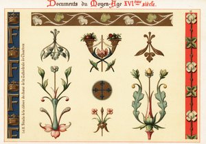 Designelemente aus Architektur und Manuskripten des 16. Jahrhunderts