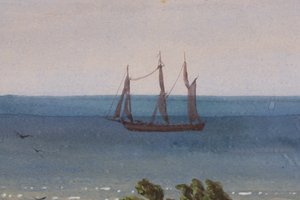 Detail des Triptychons eines Atolls, 1871 von Ernest Henry Griset