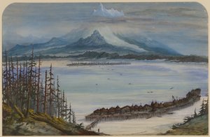 Prähistorische Landschaft, 1871 von Ernest Henry Griset