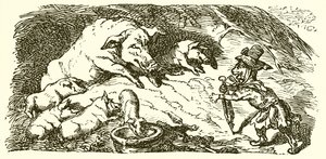 Der Adler, die Katze und die Sau