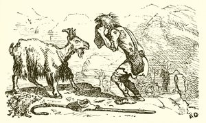 Der Ziegenhirte und die Ziege von Ernest Henry Griset