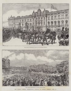 Das Jubiläums-Dankfest der Königin in London, Dienstag, 21. Juni von Ernest Henry Griset