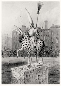 Die Statue auf dem Leicester Square, am Mittwochmorgen, 17. Oktober 1866 von Ernest Henry Griset