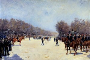 Das Begräbnis des französischen Präsidenten Mac Mahon 22.10.1893 von Ernest Jean Delahaye