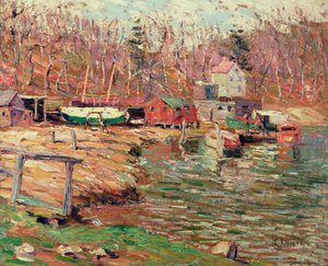 Harlem River Szene von Ernest Lawson