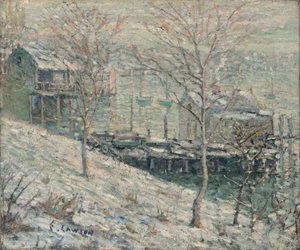 Harlem River Winterlandschaft, ca. 1910 von Ernest Lawson