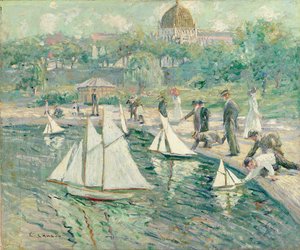 Modellsegelboot-Teich, Central Park, New York von Ernest Lawson